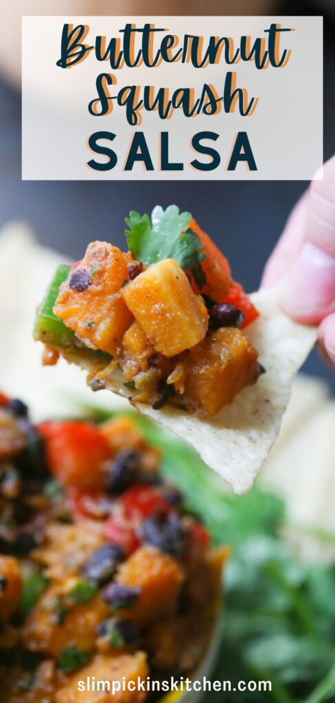 Butternut Squash and Black Bean Salsa Recipe for Pinterest