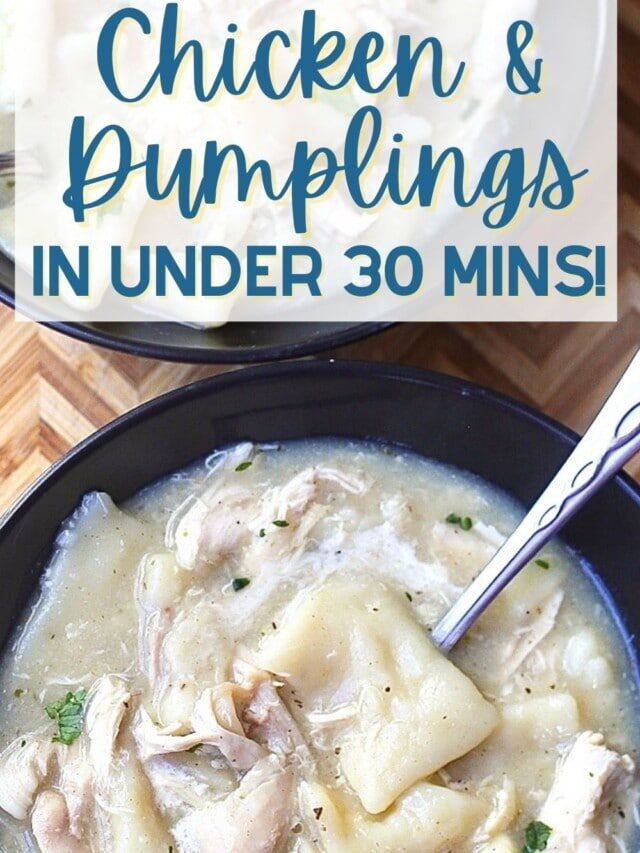 Easy Homemade Chicken and Dumplings in 30 Minutes w/ No Canned Soups!