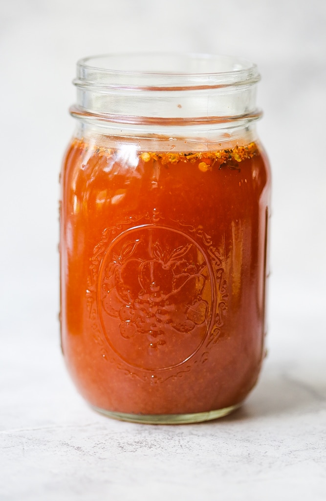 jar of Carolina style barbecue sauce