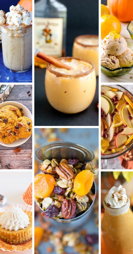 a collage of easy pumpkin recipes